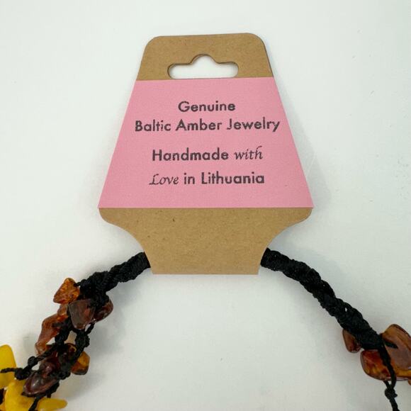 Baltic Amber Necklace Extra Long Layered Multi-Color (N963) - Picture 4 of 6